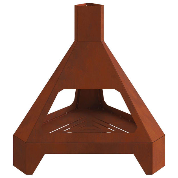 Feuerstelle Braun Wetterfeststahl 50x43x52cm