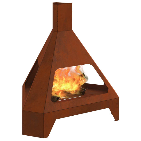 Feuerstelle Braun Wetterfeststahl 50x43x52cm