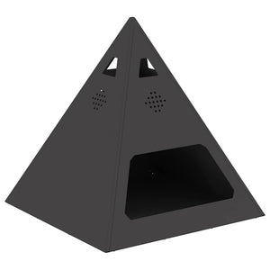 Feuerstelle Schwarz Stahl 50x50 cm