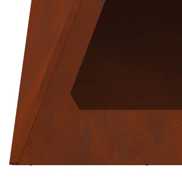 Feuerstelle Braun 50x50 cm Wetterfeststahl