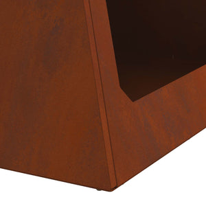 Feuerstelle Braun 50x50 cm Wetterfeststahl