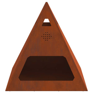 Feuerstelle Braun 50x50 cm Wetterfeststahl