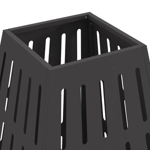 Feuerstelle Schwarz Stahl 50x50x70cm