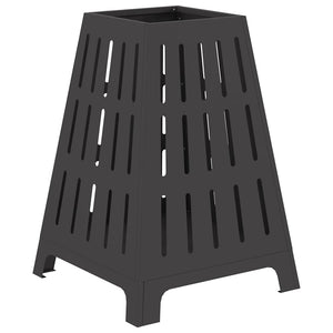 Feuerstelle Schwarz Stahl 50x50x70cm