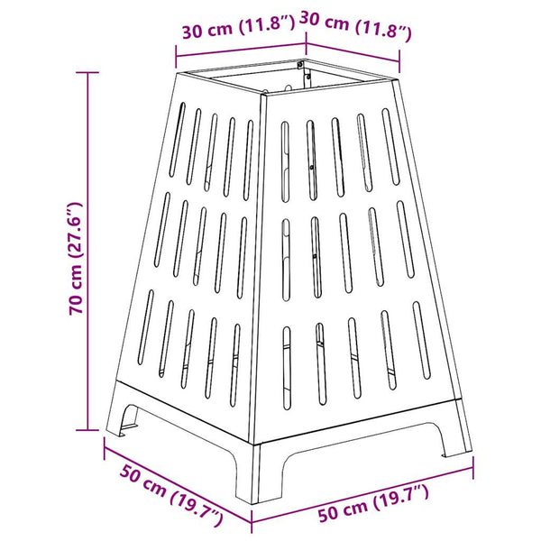Feuerstelle Braun 50x50x70cm