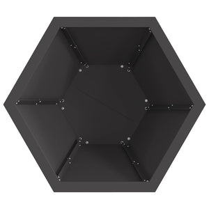 Feuerstelle Schwarz Stahl 50x50 cm