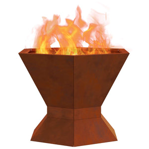 Feuerstelle Braun 50x50cm aus Wetterfeststahl
