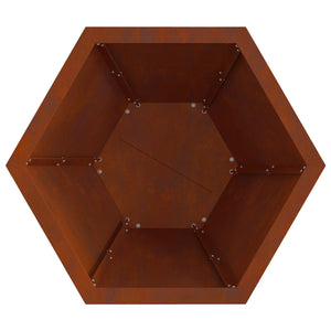 Feuerstelle Braun 50x50cm aus Wetterfeststahl