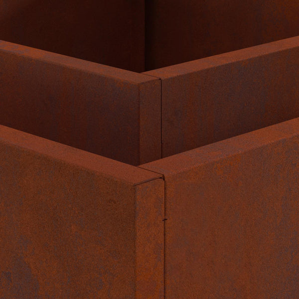 Feuerstelle Braun 60x60 cm aus Cortenstahl