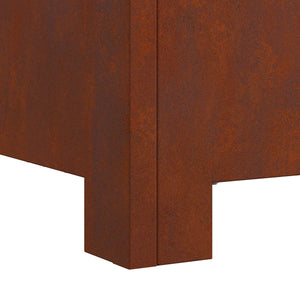 Feuerstelle Braun 60x60 cm aus Cortenstahl
