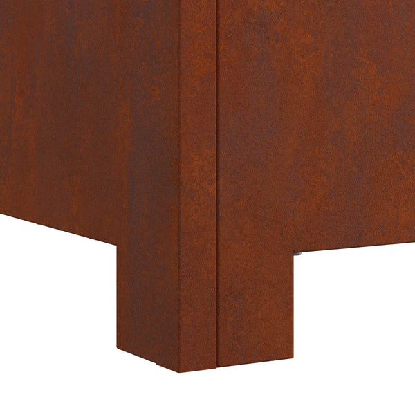 Feuerstelle Braun 60x60 cm aus Cortenstahl