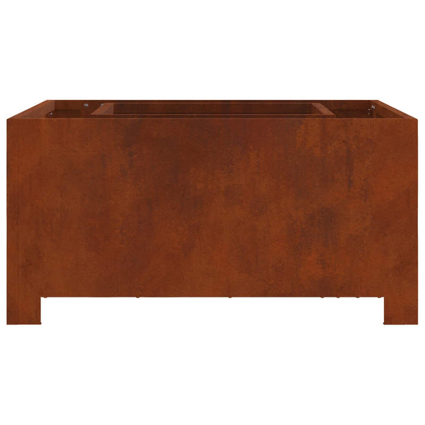 Feuerstelle Braun 60x60 cm aus Cortenstahl