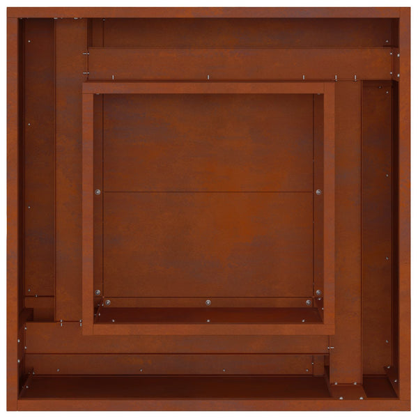Feuerstelle Braun 60x60 cm aus Cortenstahl