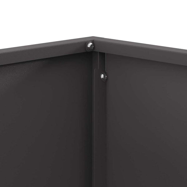 Feuerstelle Schwarz Stahl 60x60 cm