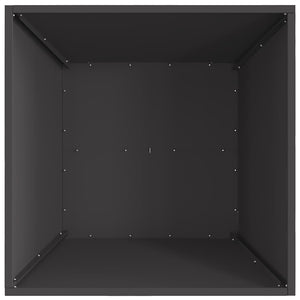 Feuerstelle Schwarz Stahl 60x60 cm