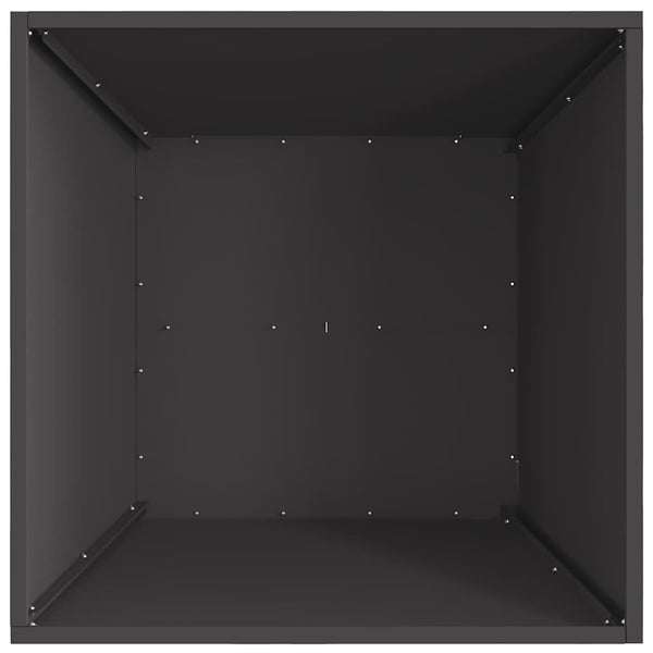 Feuerstelle Schwarz Stahl 60x60 cm