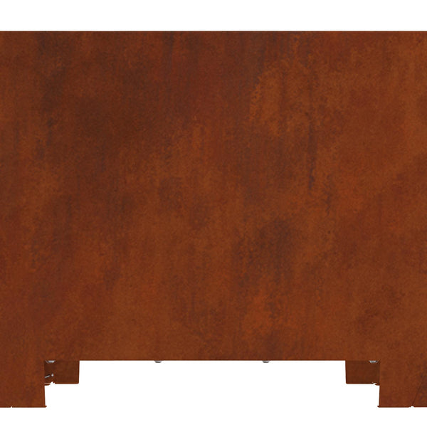 Feuerstelle Braun 60x60 cm aus Wetterstahl