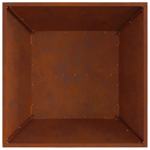 Feuerstelle Braun 60x60 cm aus Wetterstahl