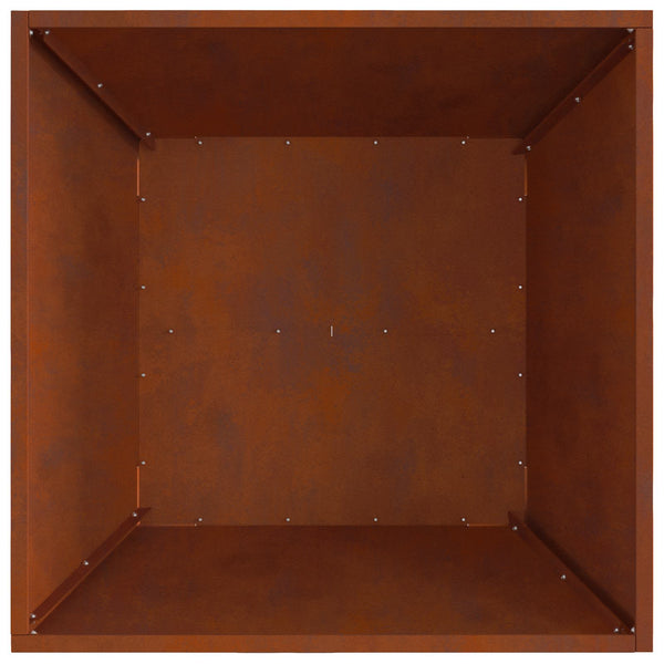 Feuerstelle Braun 60x60 cm aus Wetterstahl