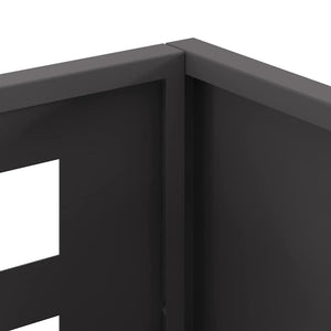 Feuerstelle Stahl Schwarz 50x30x40cm