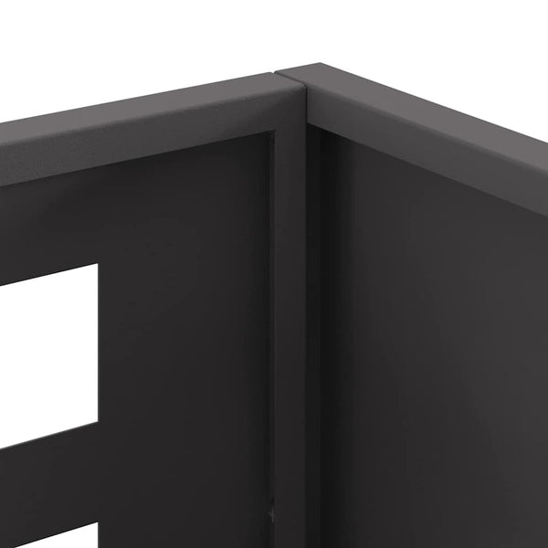 Feuerstelle Stahl Schwarz 50x30x40cm