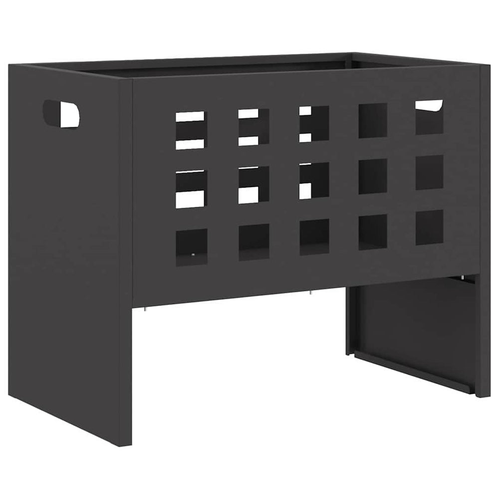 Feuerstelle Stahl Schwarz 50x30x40cm