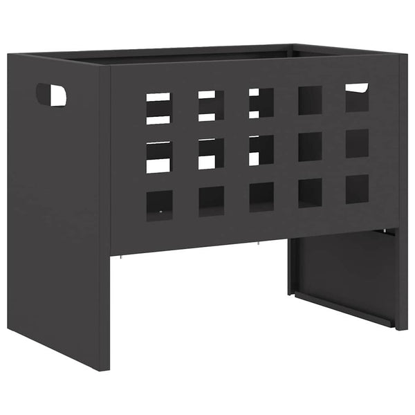 Feuerstelle Stahl Schwarz 50x30x40cm
