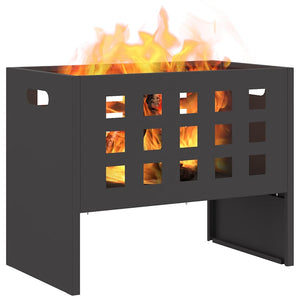 Feuerstelle Stahl Schwarz 50x30x40cm
