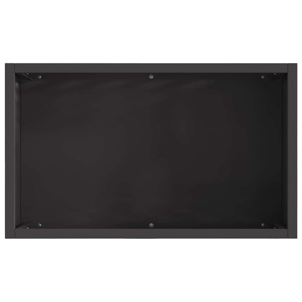 Feuerstelle Stahl Schwarz 50x30x40cm