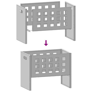 Feuerstelle Braun Stahl 50x30x40cm