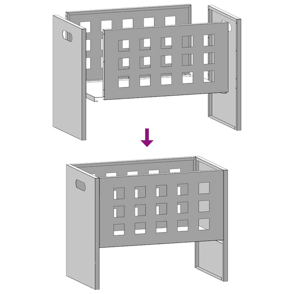Feuerstelle Braun Stahl 50x30x40cm