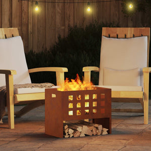 Feuerstelle Braun Stahl 50x30x40cm