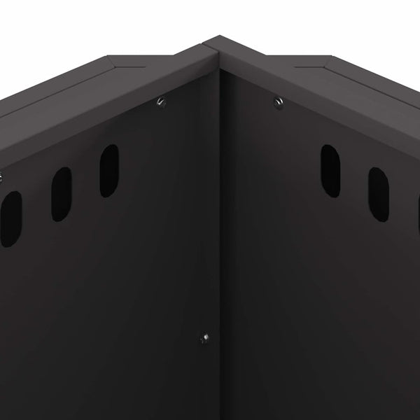 Rauchfreier Feuerkorb, Schwarz, 58cm