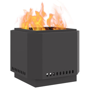 Rauchfreier Feuerkorb, Schwarz, 58cm