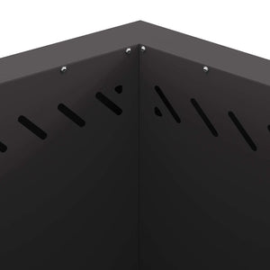 Rauchfreier Feuerkorb Schwarz Stahl 58cm