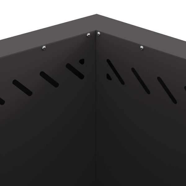 Rauchfreier Feuerkorb Schwarz Stahl 58cm
