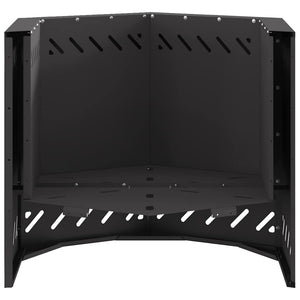 Rauchfreier Feuerkorb Schwarz Stahl 58cm