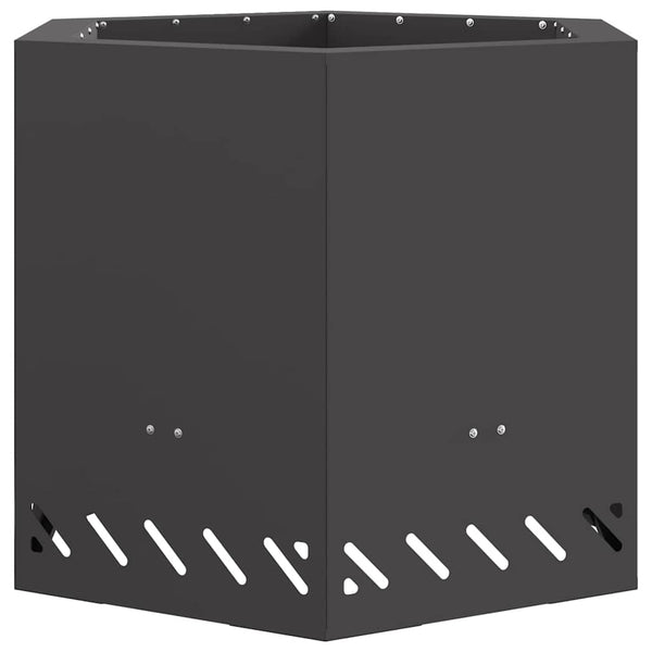 Rauchfreier Feuerkorb Schwarz Stahl 58cm
