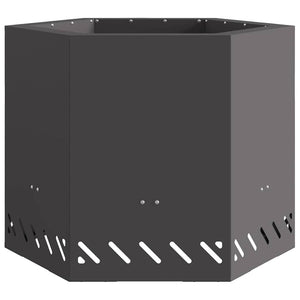 Rauchfreier Feuerkorb Schwarz Stahl 58cm