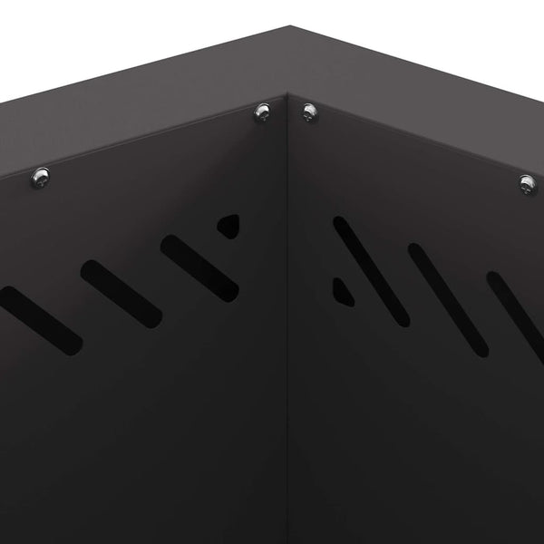 Rauchfreier Feuerkorb Schwarz Stahl 48cm