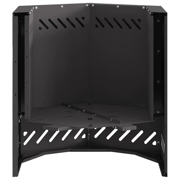 Rauchfreier Feuerkorb Schwarz Stahl 48cm