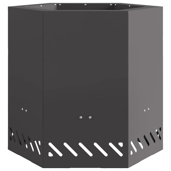 Rauchfreier Feuerkorb Schwarz Stahl 48cm