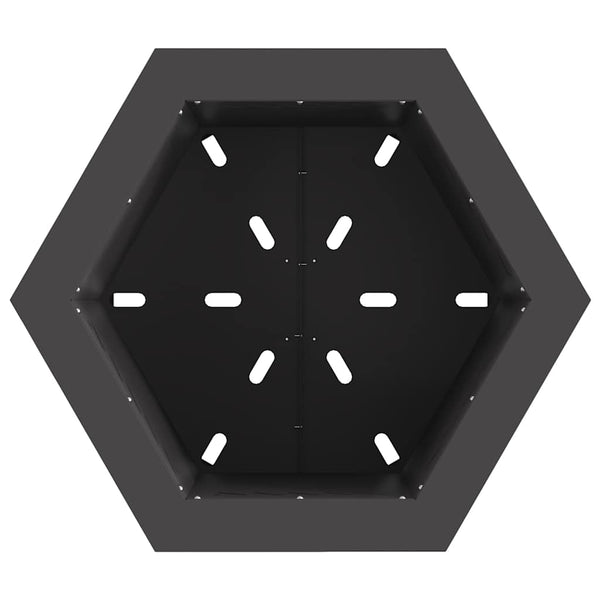 Rauchfreier Feuerkorb Schwarz Stahl 48cm