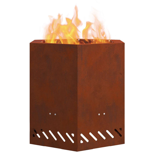 Rauchfreier Feuerkorb aus Stahl