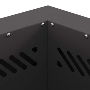 Rauchfreier Feuerkorb Stahl Schwarz 51cm