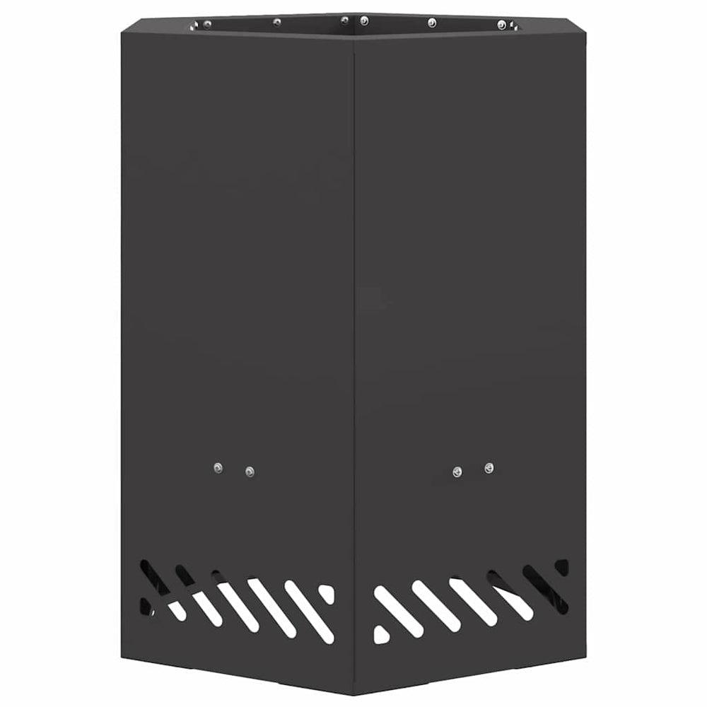 Rauchfreier Feuerkorb Stahl Schwarz 51cm