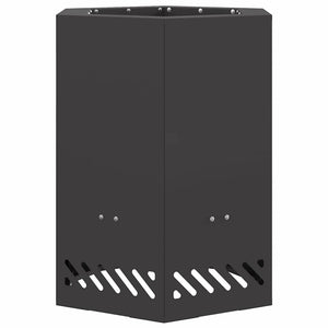 Rauchfreier Feuerkorb Stahl Schwarz 51cm
