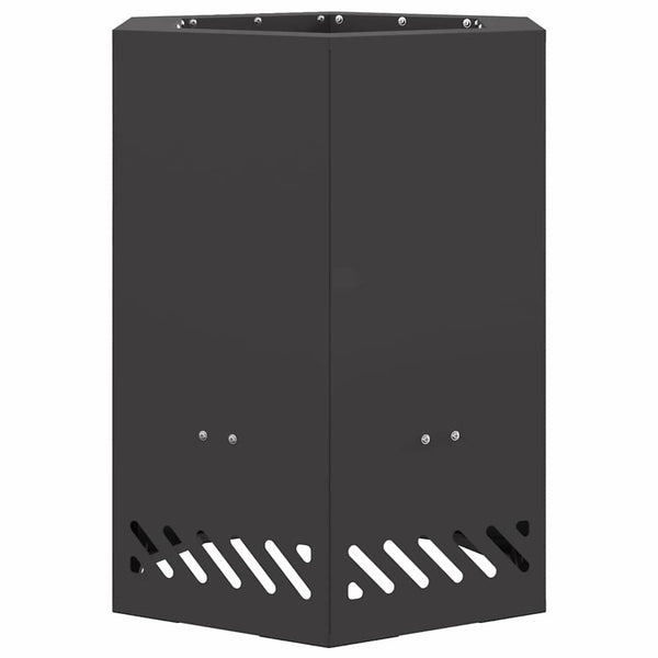 Rauchfreier Feuerkorb Stahl Schwarz 51cm