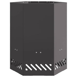 Rauchfreier Feuerkorb Stahl Schwarz 51cm
