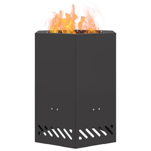 Rauchfreier Feuerkorb Stahl Schwarz 51cm